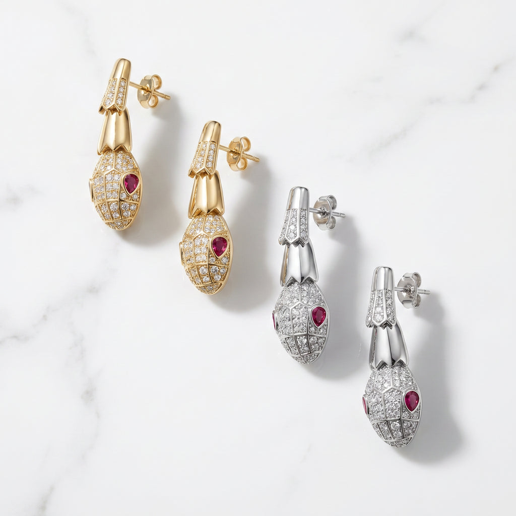 Symbol of Metamorphosis Snake Earrings