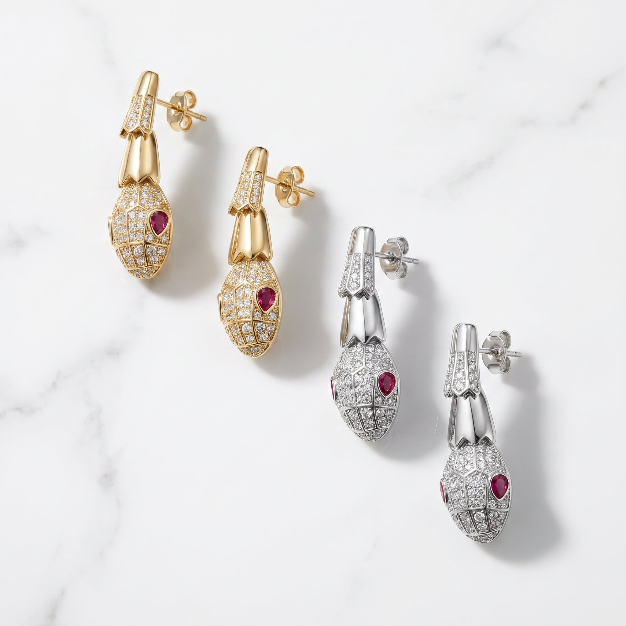 Symbol of Metamorphosis Snake Earrings
