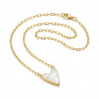 Mother Of Pearl Armor Heart Necklace