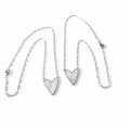 Mother Of Pearl Armor Heart Necklace