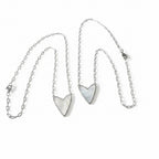 Mother Of Pearl Armor Heart Necklace