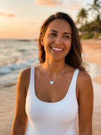 Mother Of Pearl Armor Heart Necklace