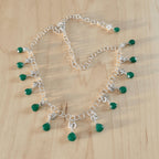 Emerald Rain Sterling Silver Necklace