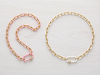 Chérie Enamel & Gold Filled Paperclip Chain Necklace
