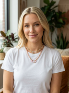 Chérie Enamel & Gold Filled Paperclip Chain Necklace