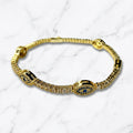 Midnight Iris Evil Eye Bracelet