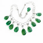 Emerald Rain Flourite Necklace - Sterling Silver