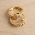 Eterna Cross Huggie Earrings