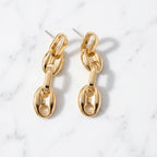 Café Link Drop Earrings
