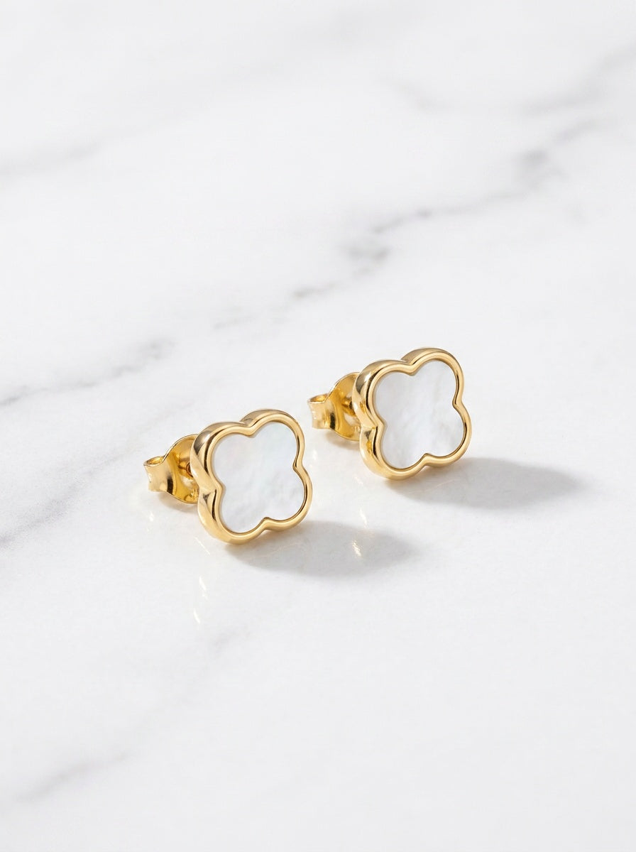 Pearl Clover Studs