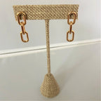 Roma Paperclip Chain Link Drop Earrings