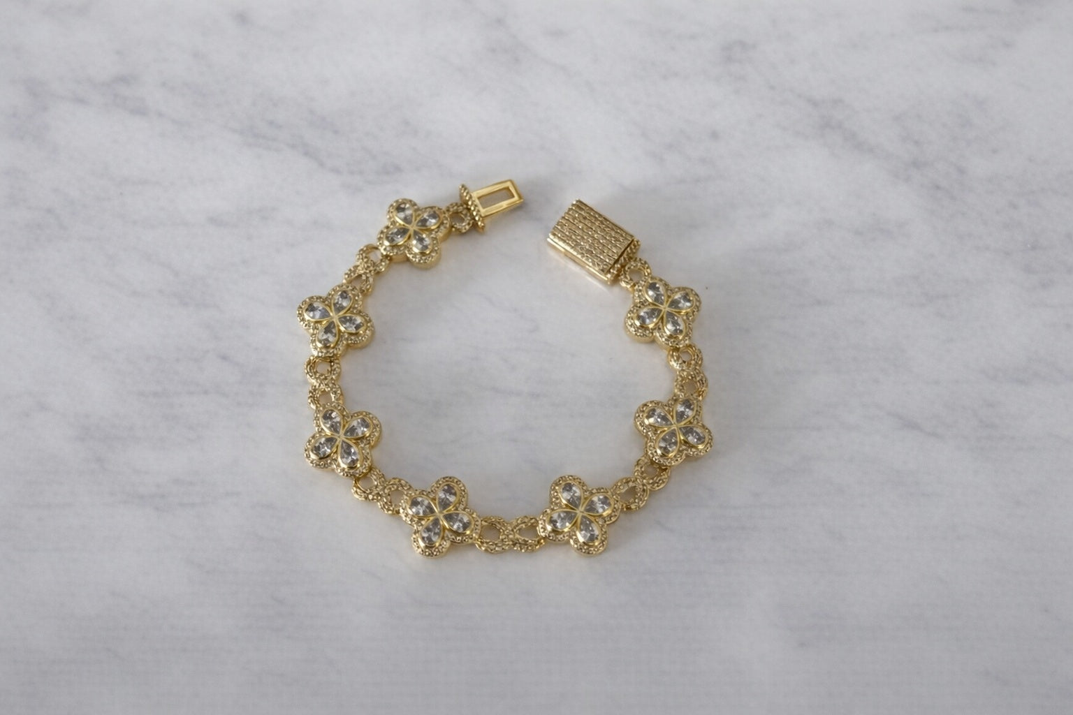 Golden Blossom Cluster Bracelet