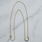 Delicate Rope & Simulated Diamond Horseshoe Necklace