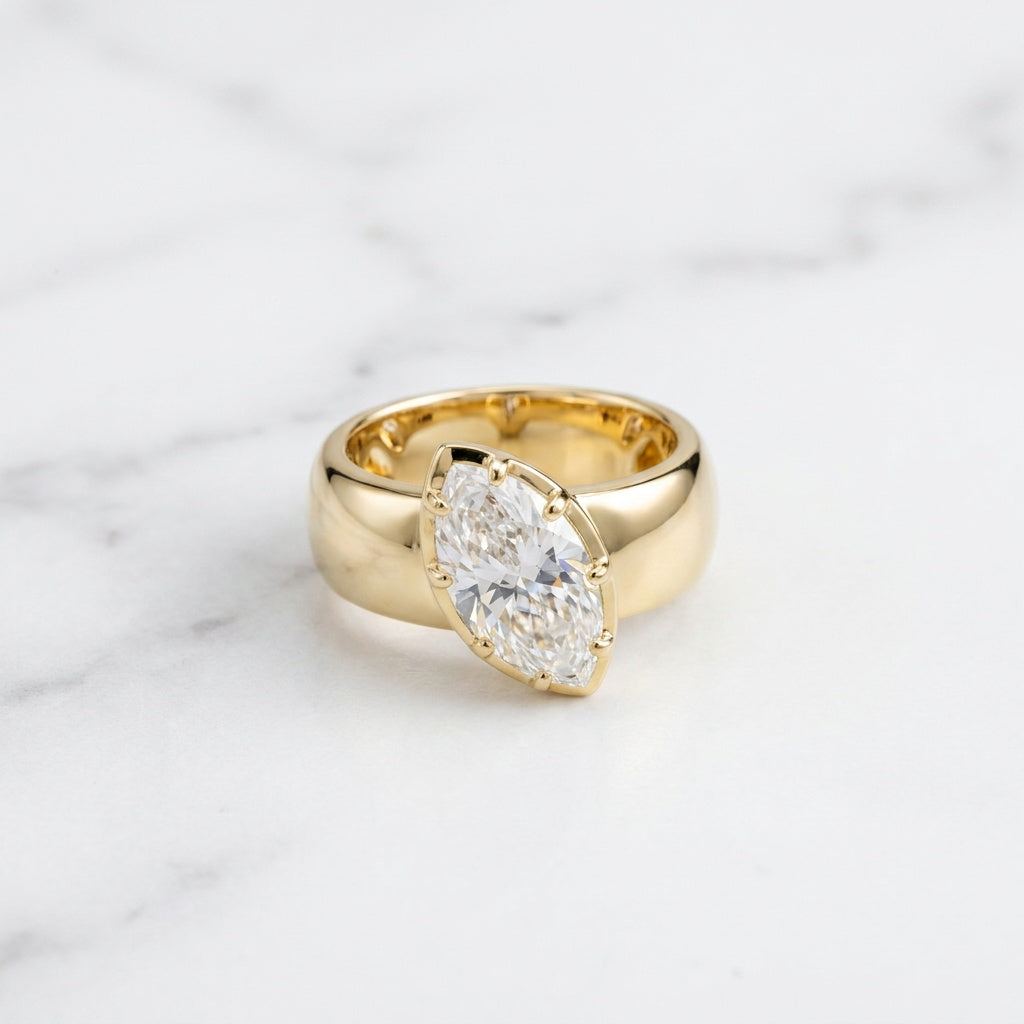 Golden Dewdrop Rings