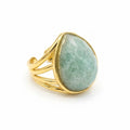 EMPRESS AGATE STATEMENT ADJUSTABLE RING