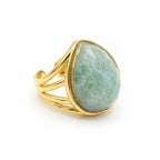 EMPRESS AGATE STATEMENT ADJUSTABLE RING