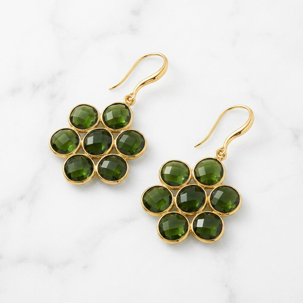 Peridot Bloom Earrings