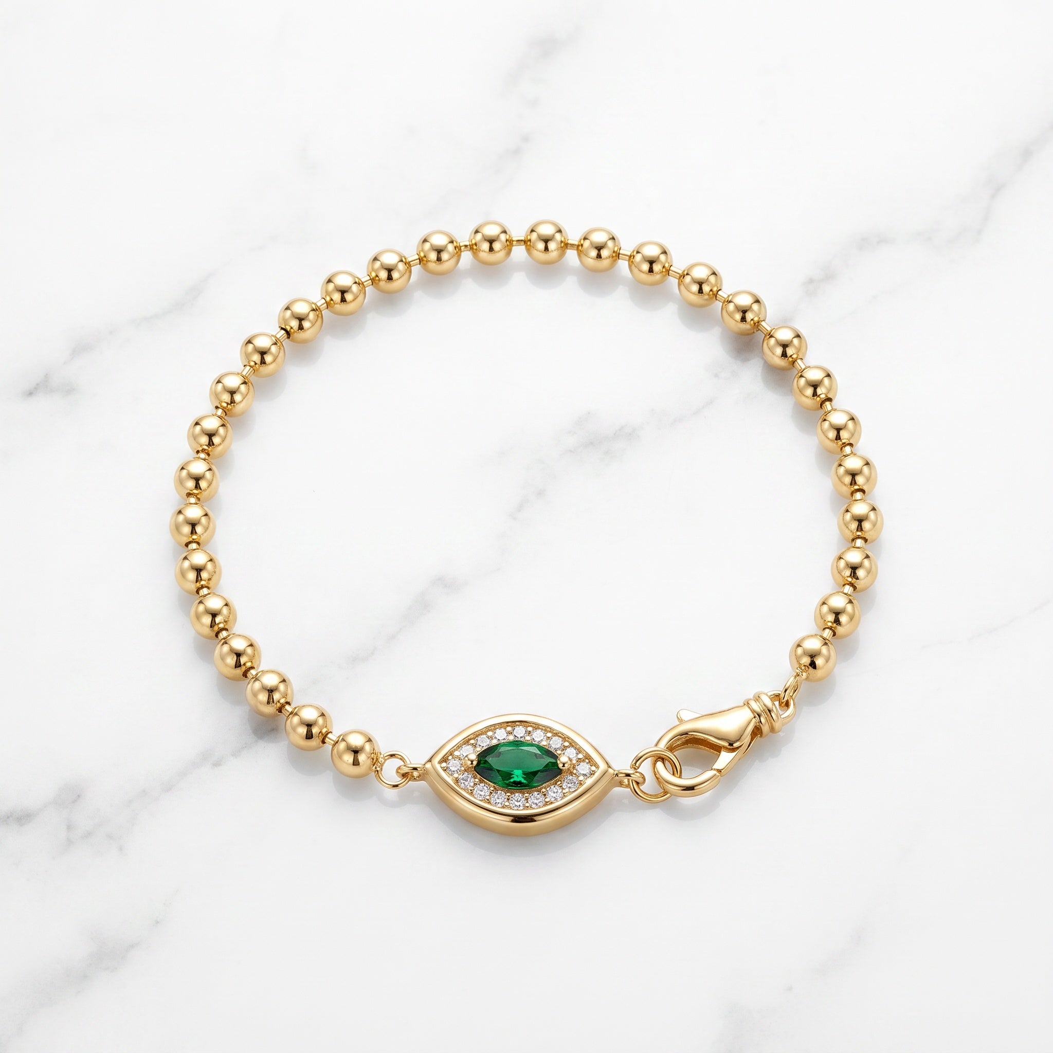 Green Radiance Eye Bracelet