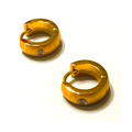 Éloise Simulated Diamond Huggie Hoops in Stainless Steel or 20K Gold Plating