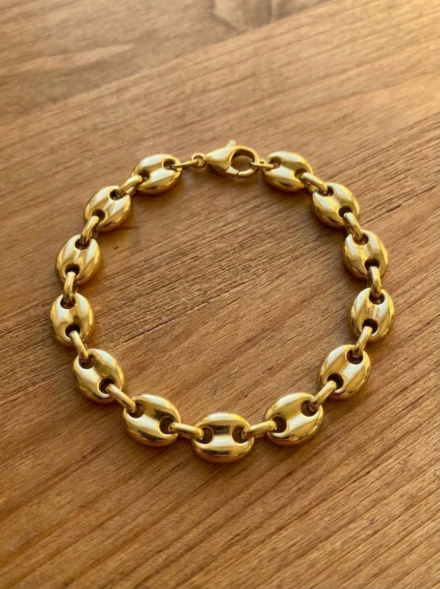 Marinetta Puffed Small Mariner Link Bracelet