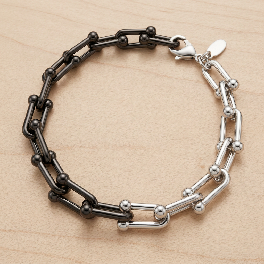 Noir Bracelet | Demi- Noir Stainless Steel Bracelet