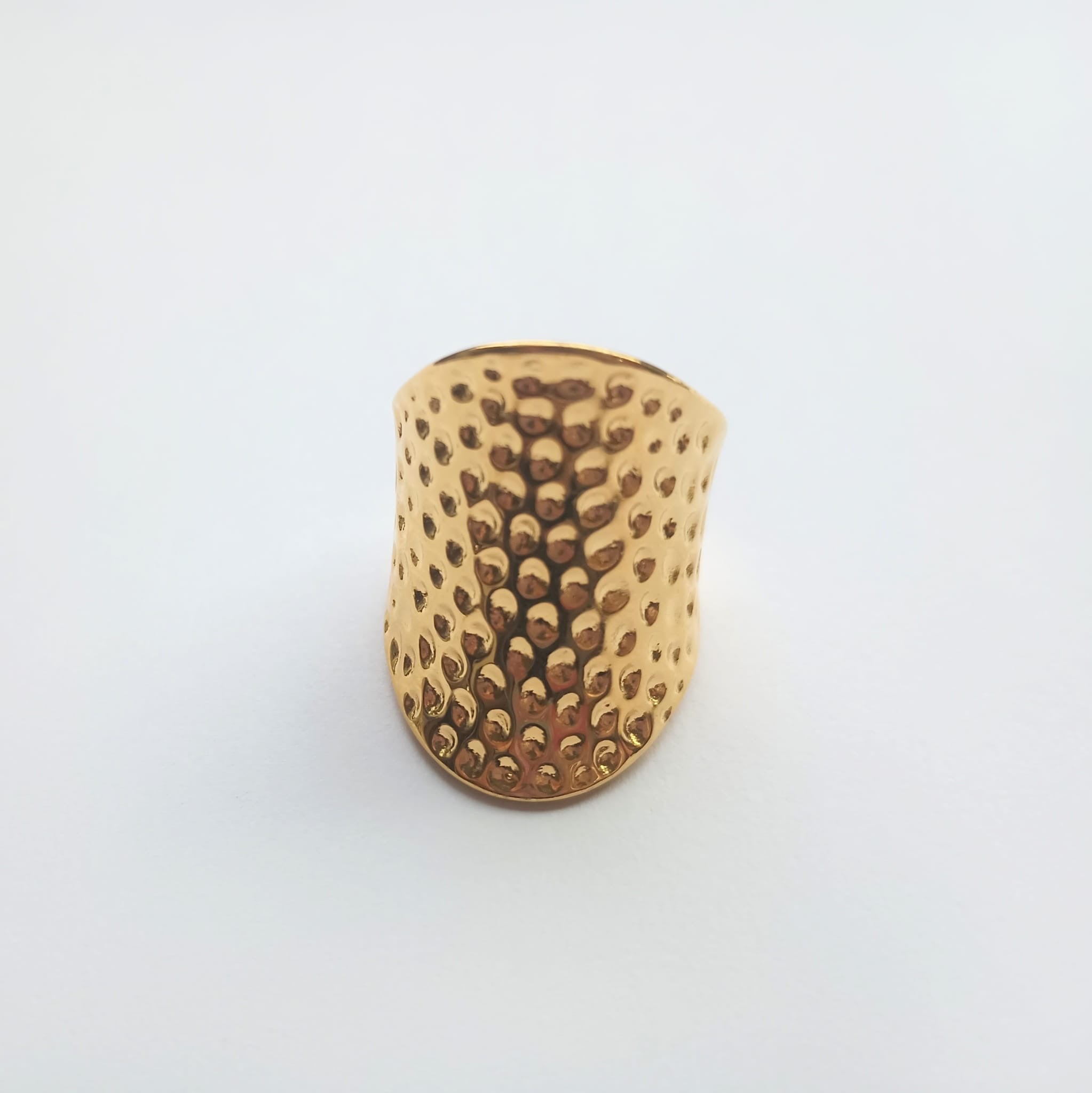 Forge Hammered Saddle Ring
