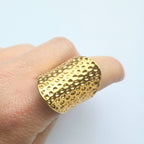Forge Hammered Saddle Ring