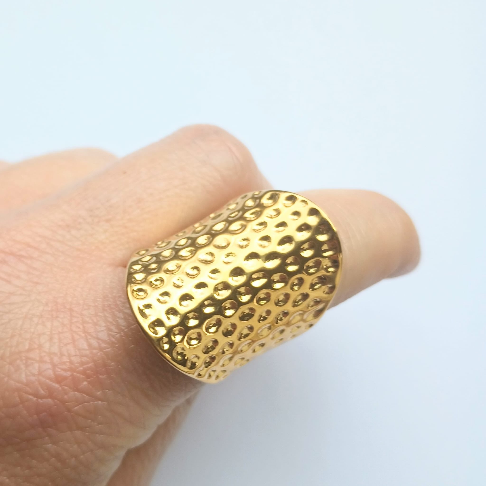 Forge Hammered Saddle Ring