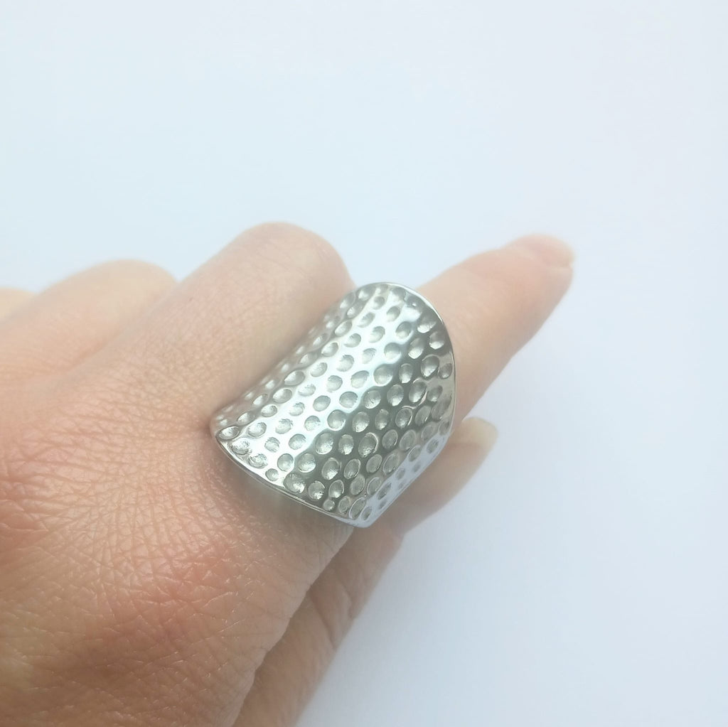 Hammered Large Ring