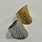 Forge Hammered Saddle Ring