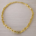Irons Pavé Simulated Diamond Stirrup Link Chain Necklace