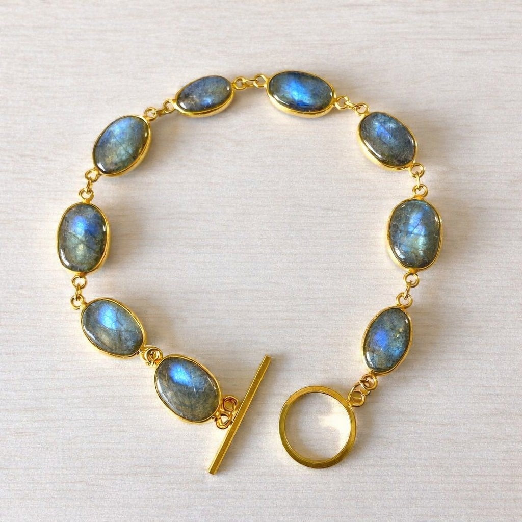 Northern Lights Labradorite Station Bracelet