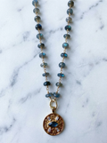 Aurora Labradorite Gold Fill Evil Eye Necklace