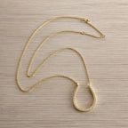 Fortuna Pavé Simulated Diamond Horseshoe Necklace