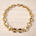 Capri Hollow Puffed Mariner Chain Necklace