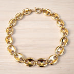 Capri Hollow Puffed Mariner Chain Necklace
