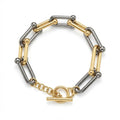 Mixed Metal Link Bracelet - Two-Tone Gold & Silver