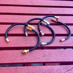 Iron Nail Braided Leather Bracelet