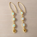 Aurora Triple Opal Cascade Drop Earrings
