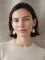 Luna Grande Teardrop Pearl Drop Earrings — 14K Gold Filled