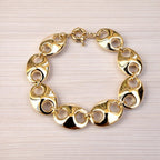 Capri Hollow Puffed Mariner Chain Bracelet