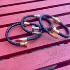 Iron Nail Braided Leather Bracelet