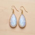 Celestial Tear Moonstone Earrings