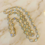 Lumière Moonstone Gold Vermeil Station Necklace