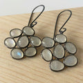 Celestia Multi-Moonstone Cluster Drop Earrings