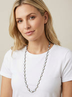 Luna Blanc Moonstone Station Necklace