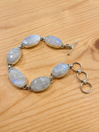 Luna Natural Moonstone Toggle Bracelet One of a Kind
