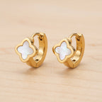 Clover Huggie Hoop Earrings
