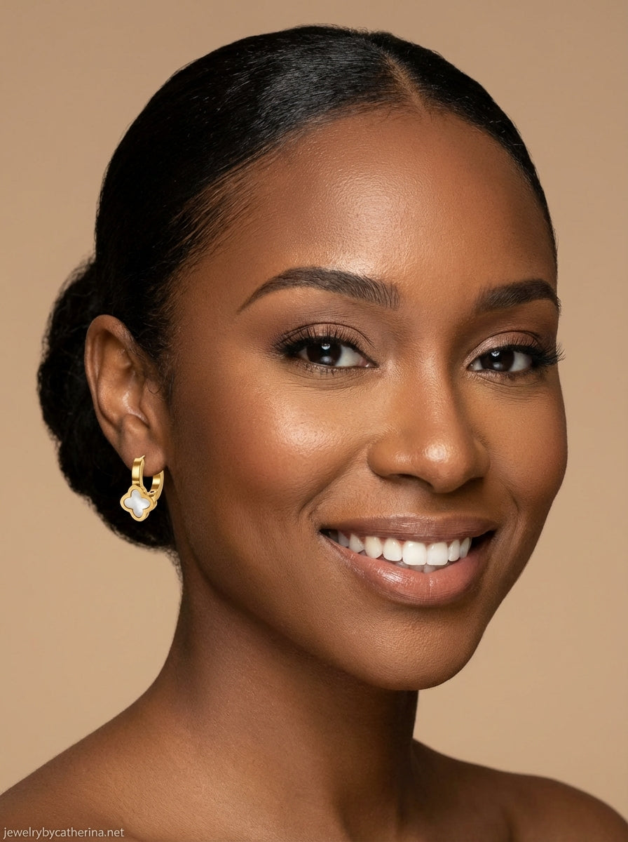 Clover Huggie Hoop Earrings