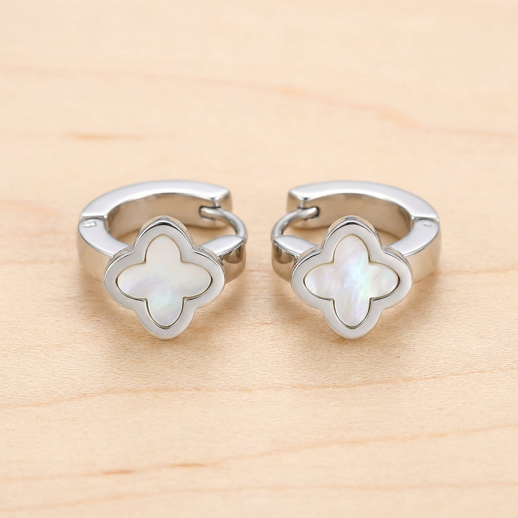 Clover Huggie Hoop Earrings